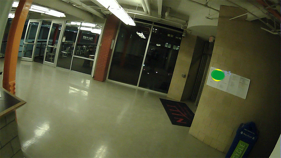 Eye tracking visualization showing user gaze patterns for wayfinding design research