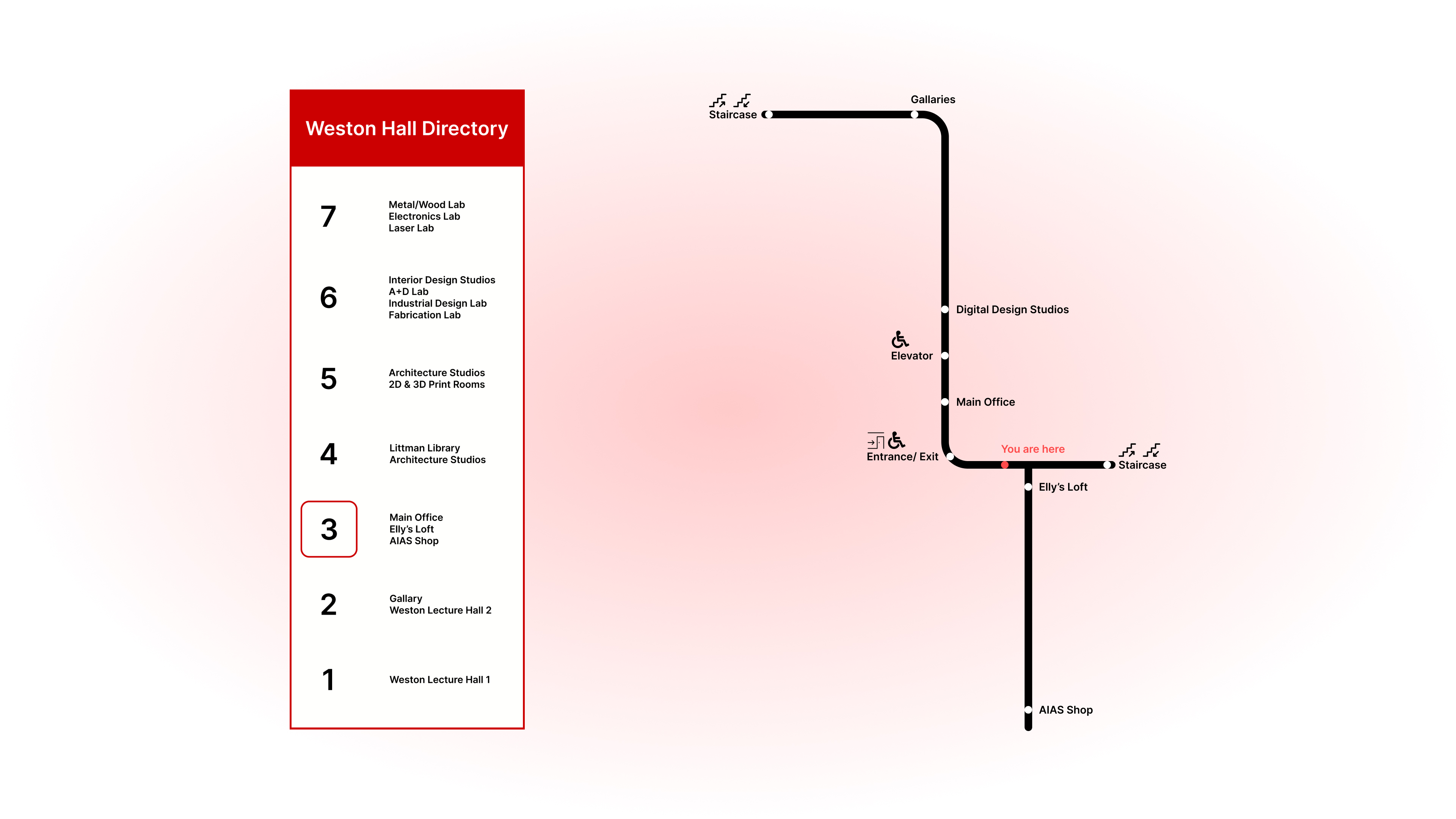 Wayfinding design project preview showing next portfolio case study